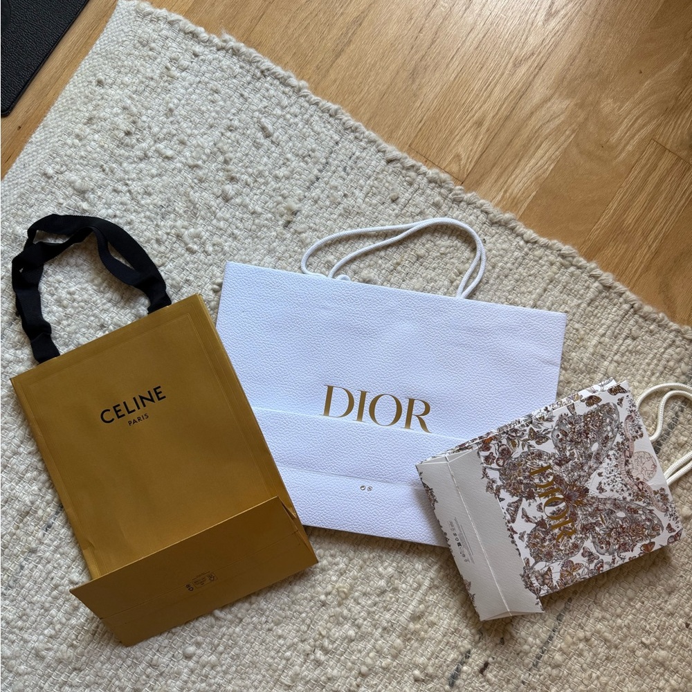 Celine and Dior Shopping Bags Set